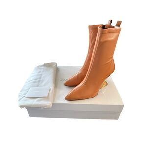 **SOLD** Zimmermann Brown (Tan) Leather Ankle Boots With Wedge Heel EU 39 (US 9)